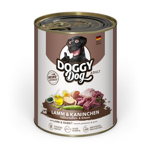 6x800g Doggy Dog Adult Lamm & Kaninchen Hundefutter nass