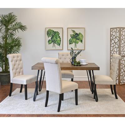 5-Piece Dining Set,Hairpin Dining Table with 4 Chairs,for Dining Room and Kitchen
