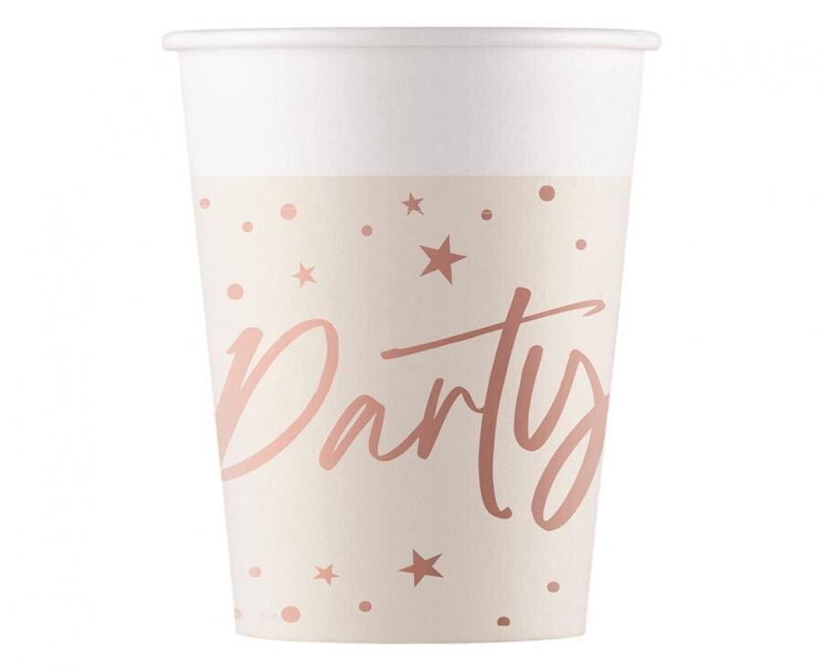 8 Becher Party roségold Pappbecher Image