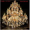 Große 18/24/30 Lichter Moderne Big Lüster 100% K9 Kristall Luxus Hause Dekoration Transparent/Gelb/Gold/Cognic Villa kronleuchter