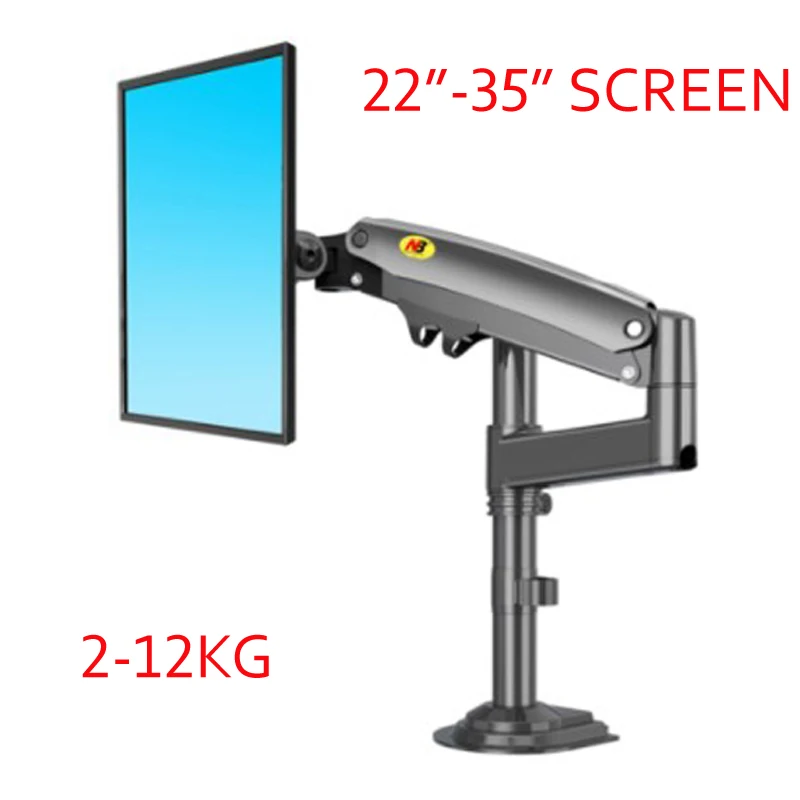 NB H100 22-35" 17"-30" Gas SpringMonitor Halter Arm Full Motion LCD TV Halterung 2-9kg 2-12kg ergonomische Dual Arm Klemme Halterung USB3 Image