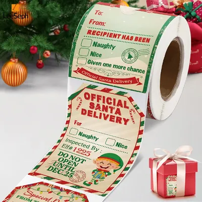 Weihnachts anhänger Aufkleber, Vintage selbst klebende Etiketten aufkleber, für Feiertags grußkarten Image