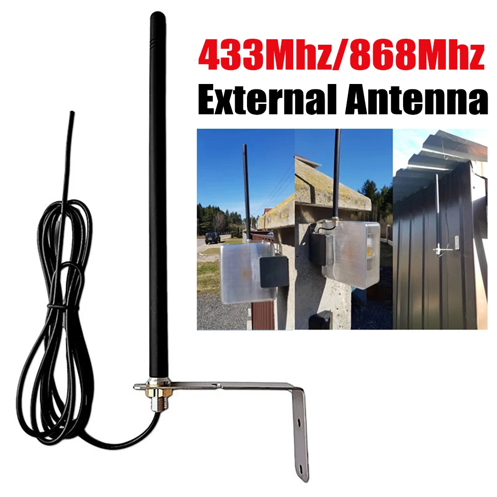 433MHz/868MHz Garagentor externe Antenne ausziehbar 200m Fernbedienung abstand sma-männlich gsm gprs Empfänger Signal verstärker Image