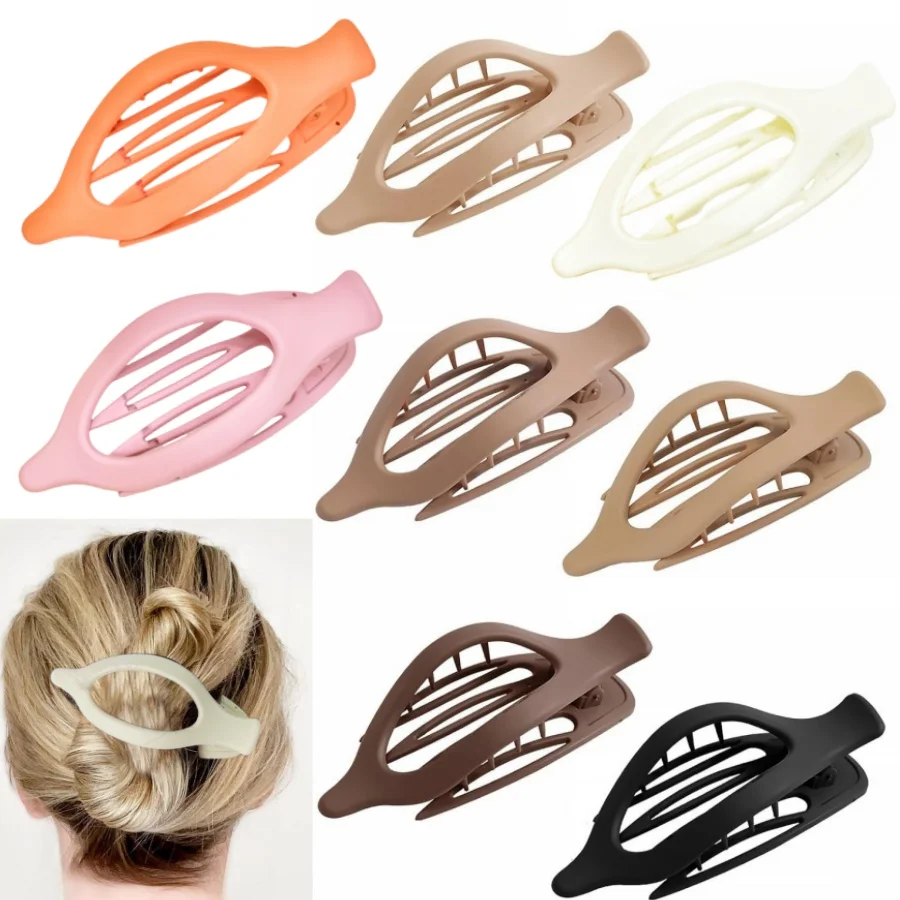 6 TEILE/SATZ Damen Dumb Bright Nr. Entenschnabel-Clip. Modisches, elegantes, dickes Haar, dünnes Haar mit rutschfester Haarklammer als Geschenk für Frauen Image