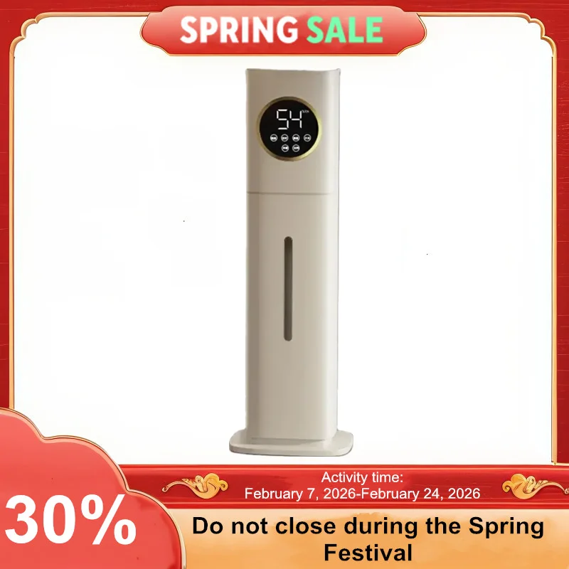 Elektrischer Luftbefeuchter, 8 l, für Schlafzimmer, Luftreiniger, Nebelhersteller, intelligente Fernbedienung, Touchscreen, Aromatherapie, Nebel, UV Image