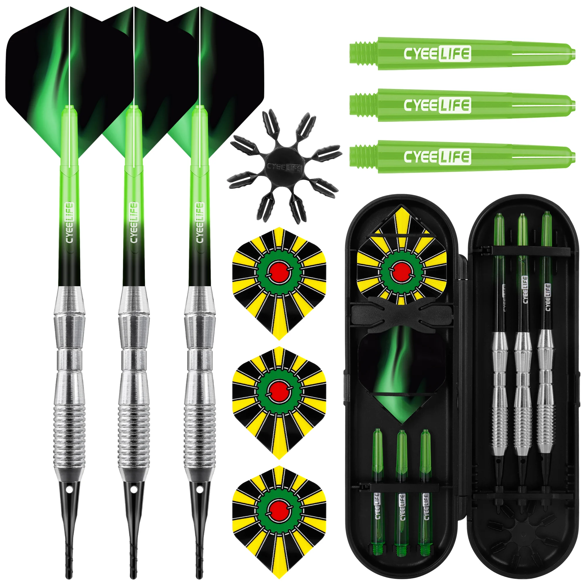 Cyeelife 18 g Dart-Set mit weicher Spitze, jedes Set enthält 3 Darts + Dart-Aufbewahrungsbox Image