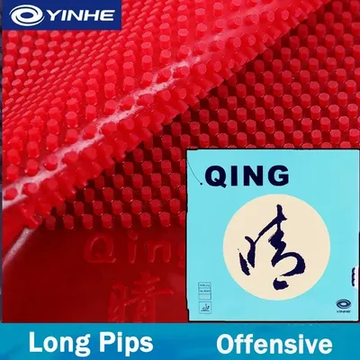 0,5/0,7mm Original YINHE QING Pips-lange Tischtennis Gummi Blatt Schnelle Angriff Lange Pips Weiche Ping Pong gummi Blatt Mit Schwamm Image