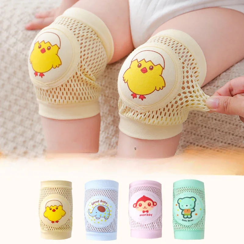 Cartoon Baby Knie Pads Kleinkind Anti Herbst Krabbeln Schutz Getriebe Sommer Dünne kinder Kniescheibe Mesh Knie Protector Baby Sicherheit Image