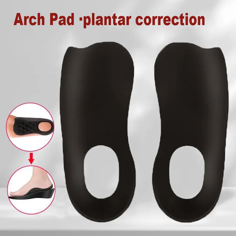 1 Paar orthopädische Einlegesohlen für Plattfüße, Fußgewölbe-Einlegesohle, Gehpolster, Fußgewölbeunterstützung, stoßdämpfend, drucklindernd, Geh- und Fußpflege Image