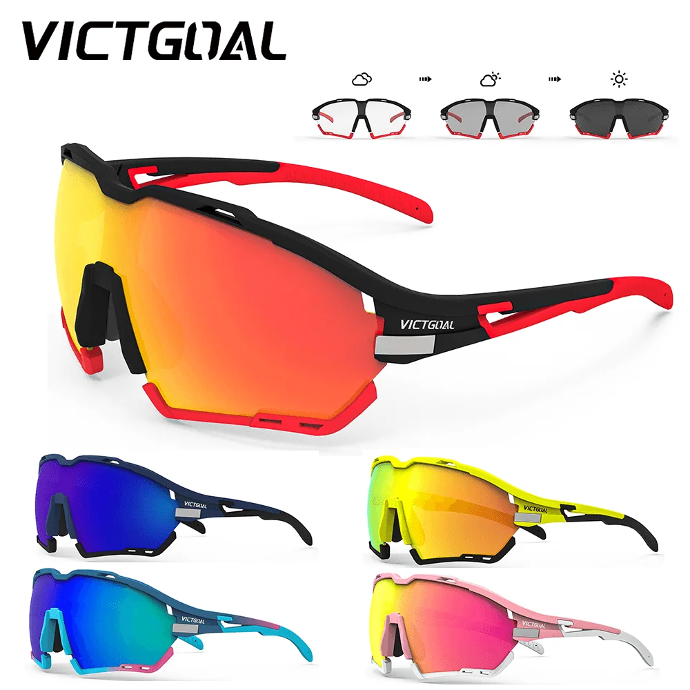VICTGOAL Radsport Sonnenbrille für Männer MTB Rennrad Brille polarisierte Brille Frauen Brille UV-Schutz Brille Sport linse Image