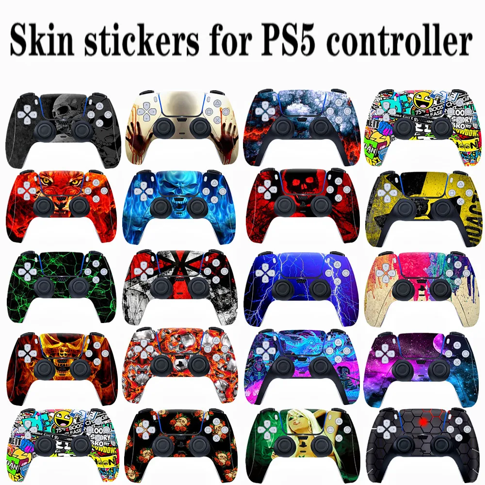 19 Style Dust-proof Skin Sticker Anti-slip Scratchproof Protective Decal For PlayStation 5 PS5 Controller Joystick Accessories