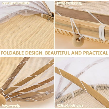 Yuangui Basket Bamboowoven Cover Serving Tray Dustpan Storage Tentbread Fruit Sieve Lid Dish Covers Household Mesh Rattan Wicker