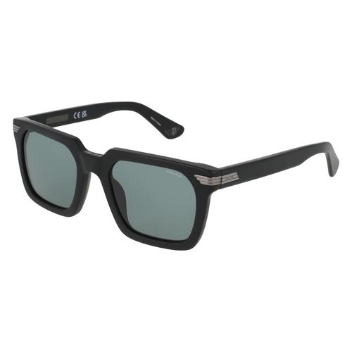 Police SPLP29 Herren-Sonnenbrille Vollrand Eckig Acetat-Gestell, schwarz