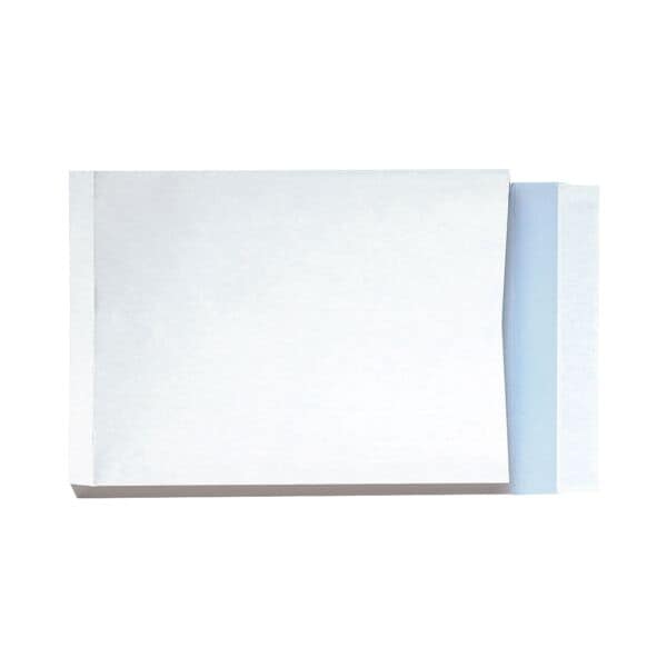 Mailmedia 100er-Pack Faltentaschen B4 ohne Fenster fadenverstärkt weiß weiß, 25x35.3 cm