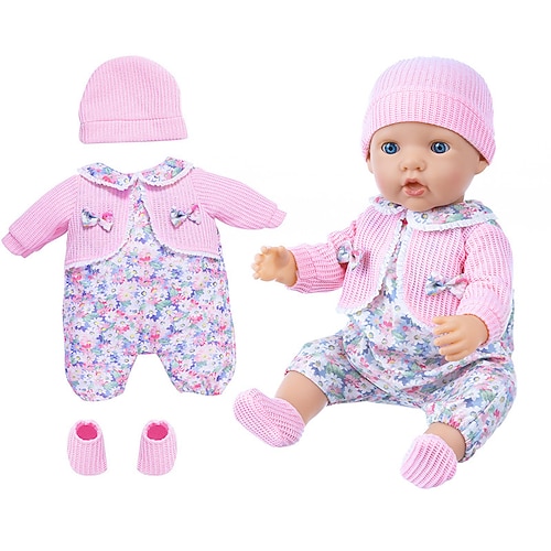 Realistische Reborn-Babypuppen-Kleidung 45 cm große Outfits Bekleidungsset Zubehör geeignet für Reborn-Babys und Neugeborene (OHNE PUPPE) Weihnachtsgeschenk