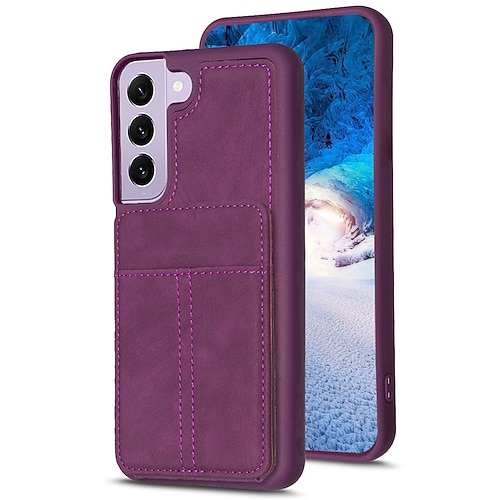 Handy Hülle Handyhüllen Für S23 S22 S21 FE S21 Ultra Plus A14 A34 A54 A53 A13 A12 Brieftaschenhülle Mit Ständer Kartenfach Stoßfest Retro TPU PU-Leder Image