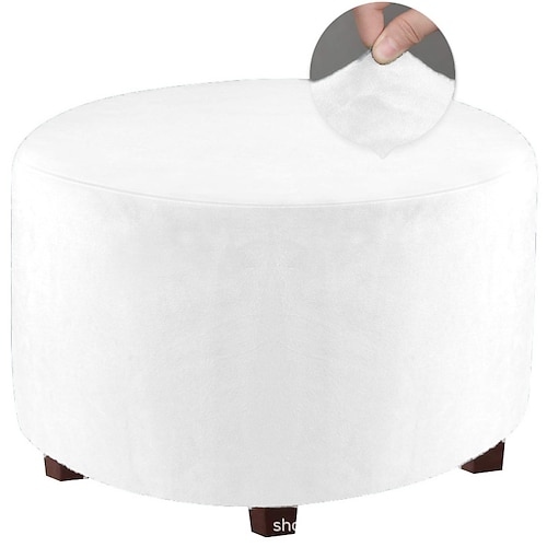 Ottoman-Bezug, dehnbarer und strapazierfähiger Schonbezug, perfekt zum Schutz und Auffrischen Ihres Ottomans, verleiht jedem Wohn- oder Schlafzimmerdekor Stil und Komfort Image