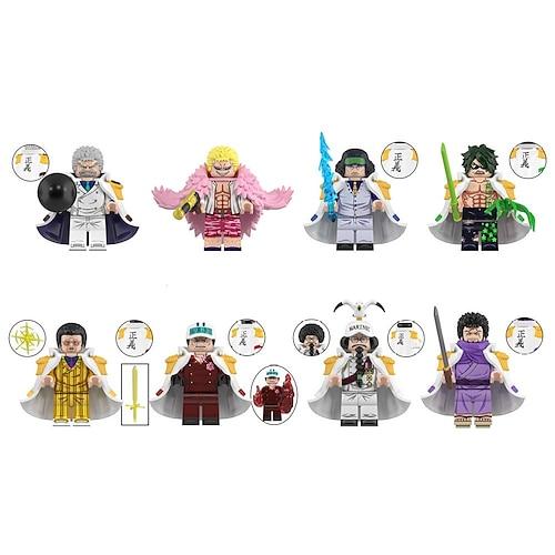 8 teile/satz anime mini action-figuren bausteine one piece anime miniatur figuren spielzeug