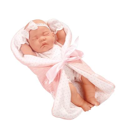 12 Inch Baby Doll with Soft Sleep Bassinet BedReborn Alive Doll Includes Clothes and AccessoriesBottlesFirst Baby Dolls for Toddlers 36 Months and Up