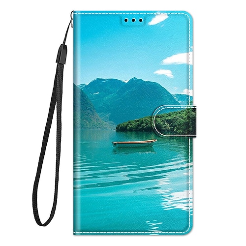 Handy Hülle Handyhüllen Für S25 S24 S23 S22 Plus Ultra S23 FE S20 A55 5G A35 5G A25 A15 Rückseite Mit Ständer Mit Handgelenkschlaufe Kartenfach Retro TPU PU-Leder Image