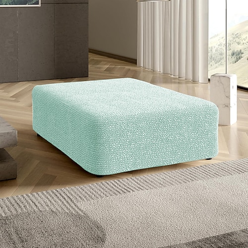 Ottoman-Bezug, dehnbarer und strapazierfähiger Schonbezug, perfekt zum Schutz und Auffrischen Ihres Ottomans, verleiht jedem Wohn- oder Schlafzimmerdekor Stil und Komfort Image