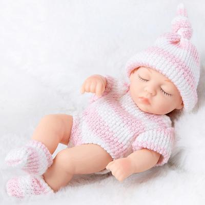 7inch/18cm New Realistic Rebirth Soft Doll And Mini Sleep Of Clothes Christmas Gift Halloween Gift