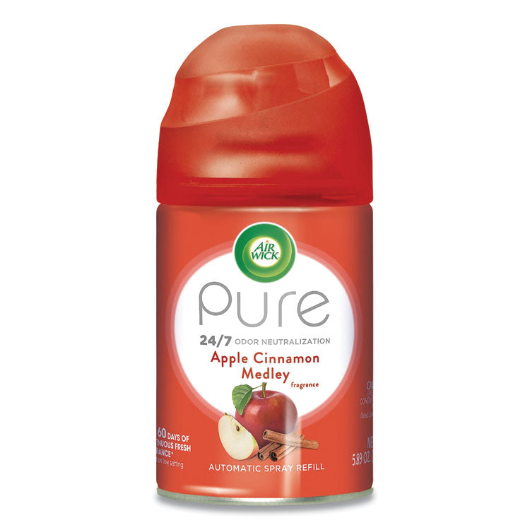 Air Wick Freshmatic Ultra Spray Refill, Apple Cinnamon Medley, 5.89 oz Aerosol Spray, 6/Carton (RAC78283CT) Case of 6 Air Wick® Air Fresheners & Odor