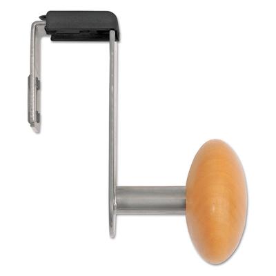 Alba Cubicle Garment Peg, 1-Hook, 1.2 x 1.38 x 4.3, Wood, Metallic Gray, 1 lb Capacity (ABAPM1PARTBO) Each Alba™ Hangers/Hooks