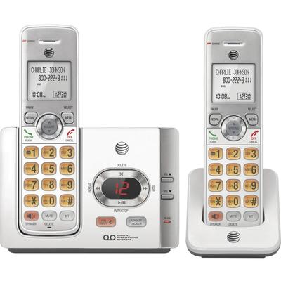 AT&T Cordless Phone, w/2 Handsets, 5-3/5"x3-2/5"x5-3/5", Silver (ATTEL52215) Each AT&T®