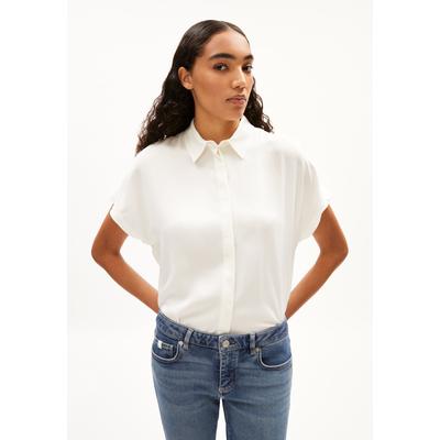 LARISAANA - Frauen Relaxed Fit Bluse - weiss (Größe: M)