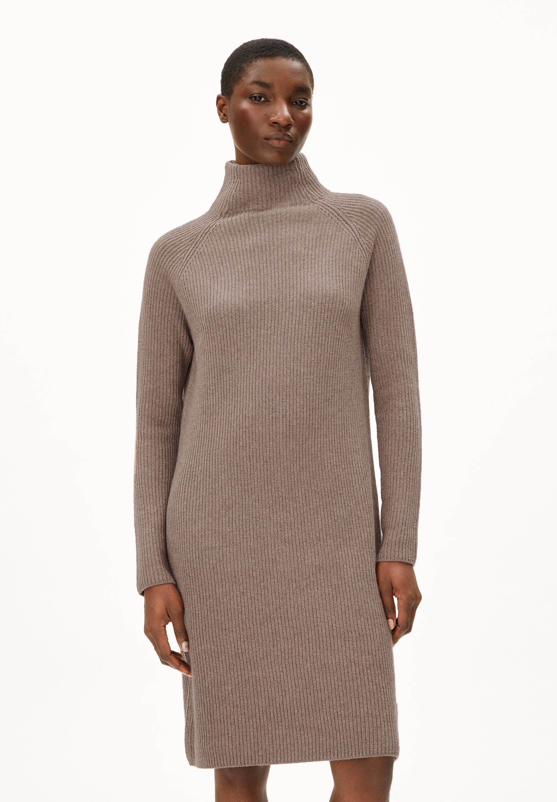 MILLAANA | Strickkleid aus Bio-Woll Mix - beige (M) Image