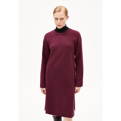 ROSANNIAAS - Frauen Relaxed Fit Strickkleid - rot (Größe: S)