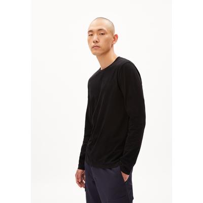 JAAMES LONGSLEEVE - Männer Regular Fit Longsleeve - schwarz (Größe: S)