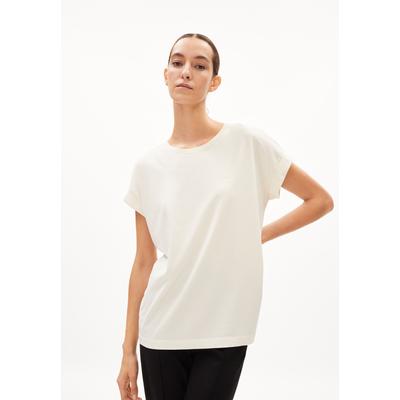 IDAARA - Frauen Loose Fit T-Shirt - beige (Größe: S)