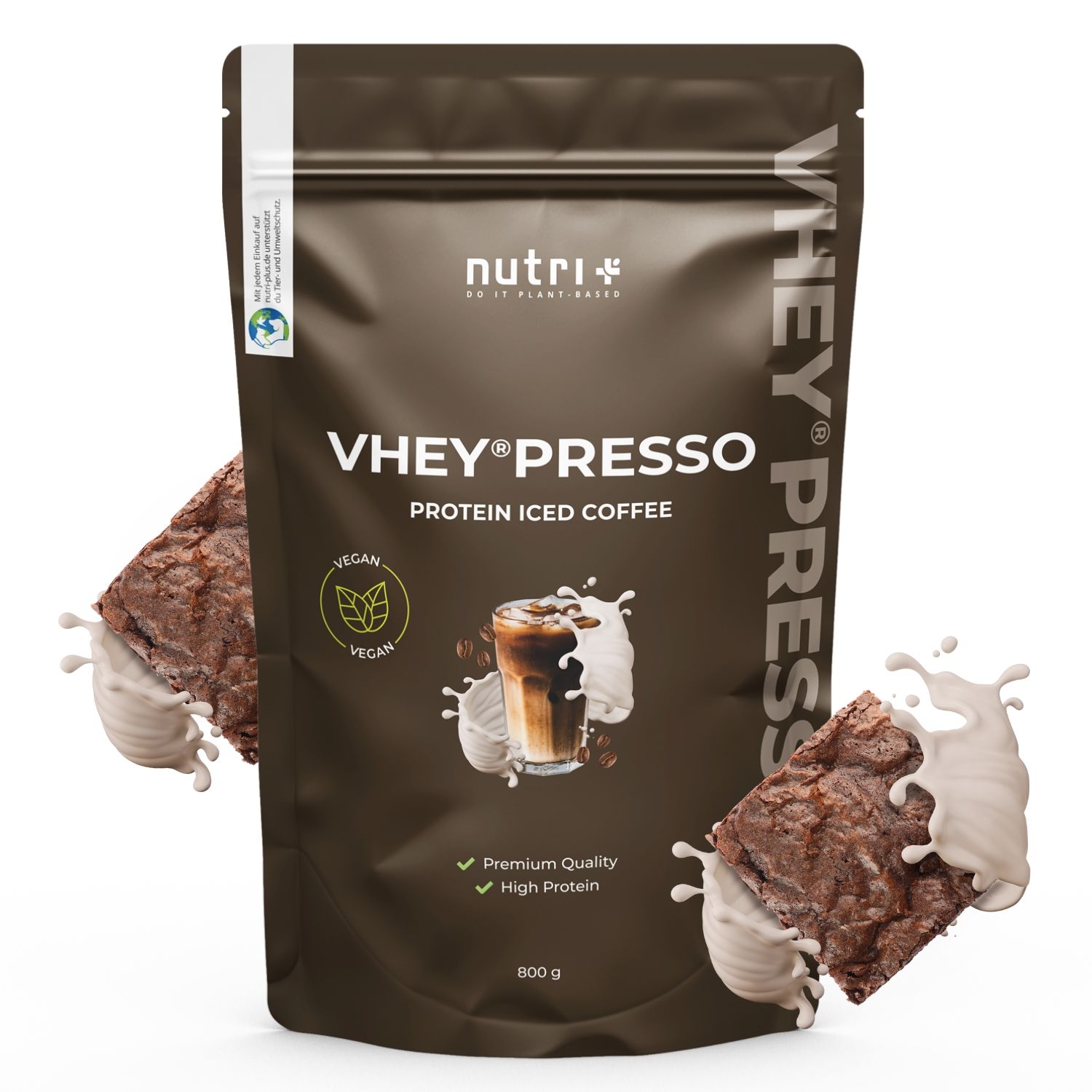 nutri+ Caffè Proteico Vegano - Vheypresso 800g 800 g Polvere