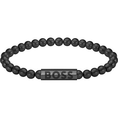 Armband BOSS "SPHERE, 1580658M, 1580659M, 1580666M" Gr. M, schwarz, Armbänder, Herren, M, Edelstahl