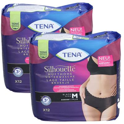 Tena Silhouette Plus M black Inkontinenz Pants 2x12 St Inkontinenzslip Image
