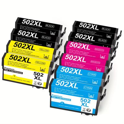 TEMU 10-pack Of 502xl Multipack Printer Cartridges Compatible With Epson 502 Xl Cartridges Workforce Wf-2860 Wf-2865 Wf-2880 Home Xp-5100 Xp5100 Xp-5105 Xp5105 Xp-5150 Image