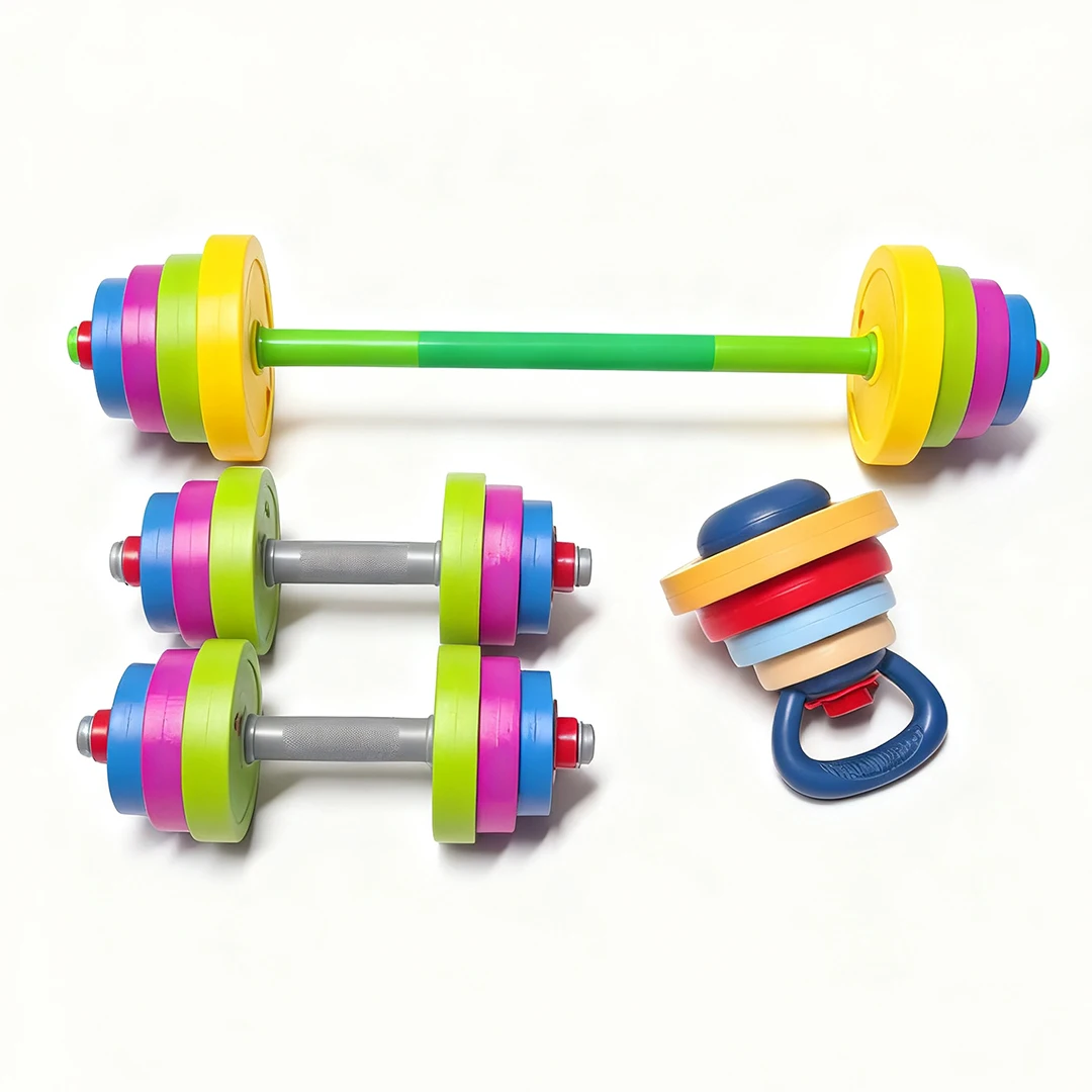 Haltère pour enfants, Fitness, haltérophilie, Kettlebell pour jouet de Sport, intérieur et extérieur, équipement de Fitness pour enfants, plastique réglable