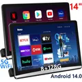 14 "4K TV per auto Android14.0 Lettore video per sedile posteriore per auto 8G + 128G Monitor per poggiatesta per Benz BMW Audi Dodge VW KIA Toyota Mazda Honda ﻿