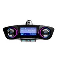 Bluetooth 5.0 adattatore per Auto Kit trasmettitore FM/AUX lettore MP3 Auto Wireless vivavoce doppio caricatore USB schermo LED