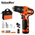 VALUEMAX 37 Set di strumenti per PC con cacciavite a batteria 12V cacciavite elettrico Home trapano fai da te Mini utensili elettrici Wireless
