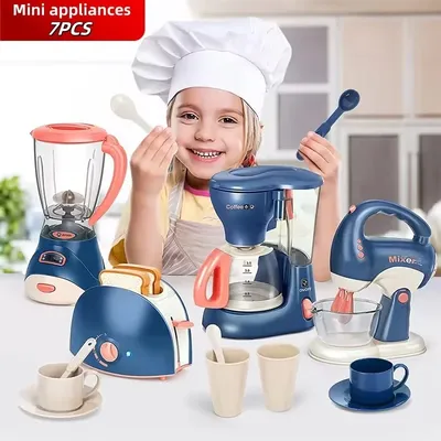 6 Piece Set Of Children's Home Appliances Kitchen Toys Boys And Girls Simulation Electric Washing
