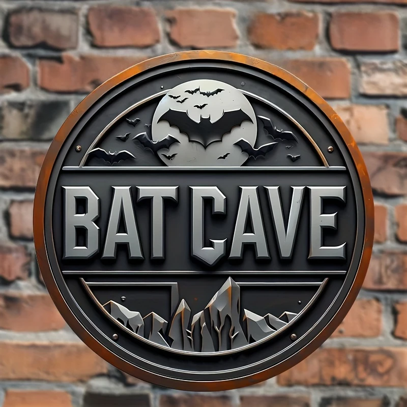 Vintage Bat Cave Metal Sign - 8