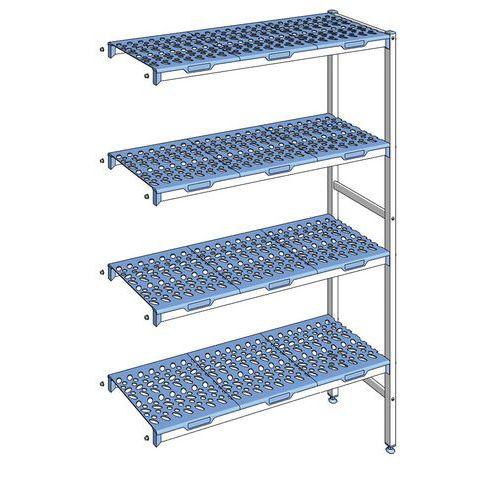 Rayonnage Pour Angle 4 Niveaux L.115.1 X P.40 X H.175cm - Tournus Equipement