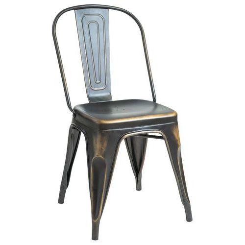 Chaise Hot Métal Vieilli Vintage Noir - Stamp