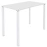 table lounge 4 pieds l80 x p80 x h105 blanc / blanc