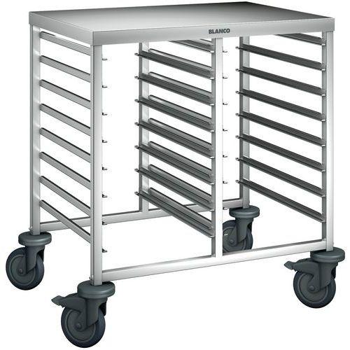 Chariot À Glissières Roues En Plastique 2 Parties Rwra 852 - Blanco
