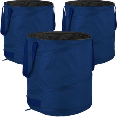 Laubsack, selbstaufstellend, 3er Set, 85 l, Pop Up Gartensack, mit 3 Griffen, UV-beständig,