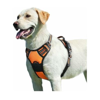 Orange, Hundegeschirr, verstellbares, reflektierendes Anti-Pull-Hundegeschirr, einfach anzulegen, Image
